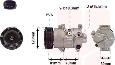 Van Wezel 5300K581 - Компресор, кондиціонер autocars.com.ua