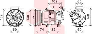 Van Wezel 5300K607 - Компрессор кондиционера avtokuzovplus.com.ua