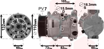 Van Wezel 5300K685 - Компресор, кондиціонер autocars.com.ua