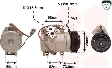 Van Wezel 5300K726 - Компрессор кондиционера avtokuzovplus.com.ua