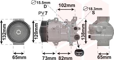 Van Wezel 5300K742 - Компресор, кондиціонер autocars.com.ua