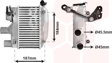 Van Wezel 53014703 - Интеркулер, теплообменник турбины avtokuzovplus.com.ua