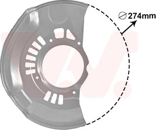 Van Wezel 5308372 - Відбивач, диск гальмівного механізму autocars.com.ua