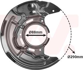 Van Wezel 5328372 - Відбивач, диск гальмівного механізму autocars.com.ua