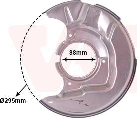 Van Wezel 5385371 - Відбивач, диск гальмівного механізму autocars.com.ua
