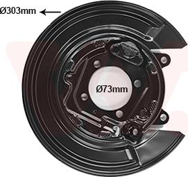 Van Wezel 5393376 - Отражатель, защита, тормозной диск avtokuzovplus.com.ua