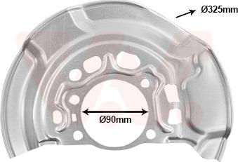 Van Wezel 5407371 - Отражатель, защита, тормозной диск avtokuzovplus.com.ua
