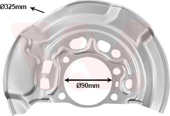 Van Wezel 5407372 - Отражатель, защита, тормозной диск avtokuzovplus.com.ua