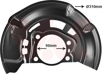 Van Wezel 5470371 - Відбивач, диск гальмівного механізму autocars.com.ua