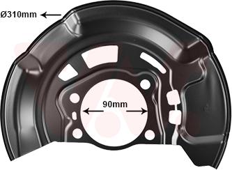 Van Wezel 5470372 - Відбивач, диск гальмівного механізму autocars.com.ua