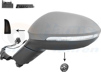 Van Wezel 5713827 - Зовнішнє дзеркало autocars.com.ua