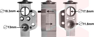 Van Wezel 58001333 - Розширювальний клапан, кондиціонер autocars.com.ua