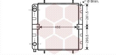 Van Wezel 58002032 - Радіатор, охолодження двигуна autocars.com.ua