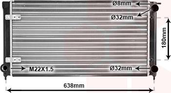 Van Wezel 58002048 - Радіатор, охолодження двигуна autocars.com.ua