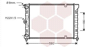 Van Wezel 58002084 - Радіатор, охолодження двигуна autocars.com.ua