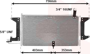 Van Wezel 58005141 - Конденсатор, кондиціонер autocars.com.ua