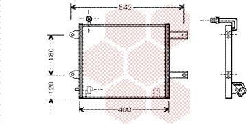 Van Wezel 58005177 - Конденсатор кондиционера avtokuzovplus.com.ua