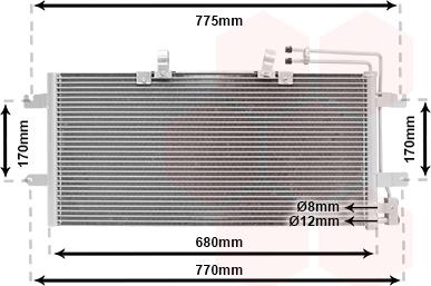 Van Wezel 58005195 - Конденсатор кондиционера autodnr.net