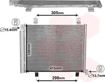 Van Wezel 58005327 - Конденсатор, кондиціонер autocars.com.ua