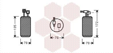 Van Wezel 5800D052 - Осушувач, кондиціонер autocars.com.ua