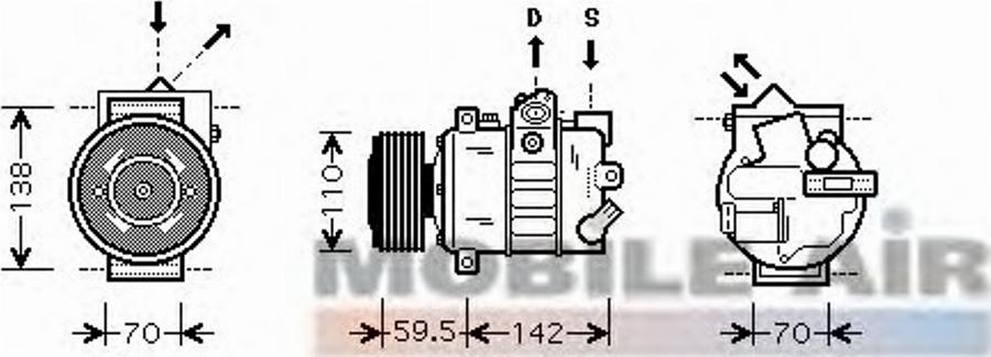 Van Wezel 58 00 K220 - Електромагнітне зчеплення, компресор autocars.com.ua