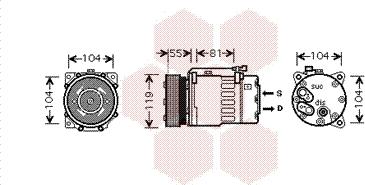 Van Wezel 5800K270 - Компрессор кондиционера autodnr.net