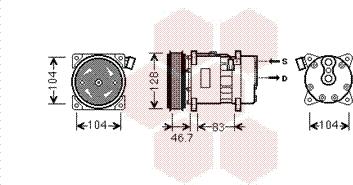 Van Wezel 5800K309 - Компресор, кондиціонер autocars.com.ua