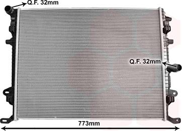 Van Wezel 58012707 - Радіатор, охолодження двигуна autocars.com.ua