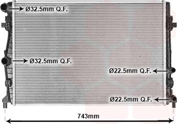 Van Wezel 58012717 - Радіатор, охолодження двигуна autocars.com.ua