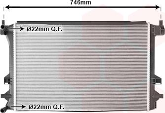 Van Wezel 58012732 - Радіатор, охолодження двигуна autocars.com.ua