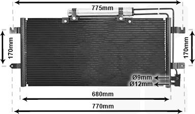 Van Wezel 58015195 - Конденсатор кондиционера autodnr.net