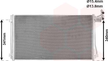 Van Wezel 58015703 - Конденсатор, кондиціонер autocars.com.ua