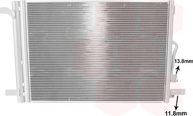 Van Wezel 58015712 - Конденсатор, кондиціонер autocars.com.ua