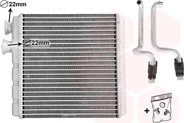 Van Wezel 58016707 - Теплообмінник, опалення салону autocars.com.ua