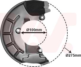 Van Wezel 5829372 - Відбивач, диск гальмівного механізму autocars.com.ua