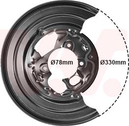 Van Wezel 5862373 - Відбивач, диск гальмівного механізму autocars.com.ua