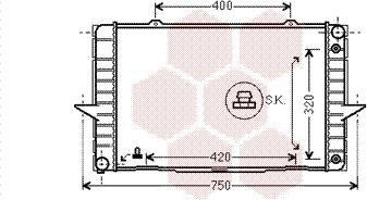 Van Wezel 59002092 - Радіатор, охолодження двигуна autocars.com.ua