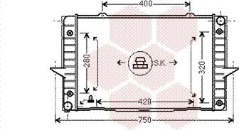 Van Wezel 59002093 - Радіатор, охолодження двигуна autocars.com.ua