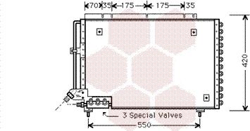 Van Wezel 59005082 - Конденсатор, кондиціонер autocars.com.ua