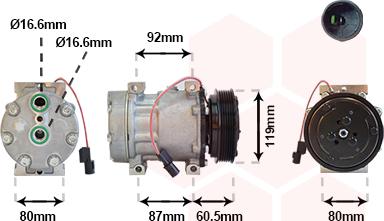 Van Wezel 5900K101 - Компресор, кондиціонер autocars.com.ua