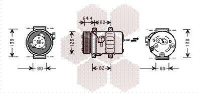 Van Wezel 5900K113 - Компрессор кондиционера autodnr.net