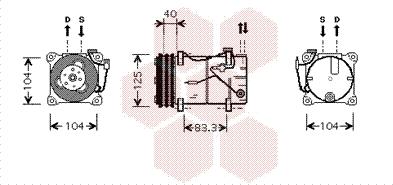 Van Wezel 5900K119 - Компрессор кондиционера avtokuzovplus.com.ua