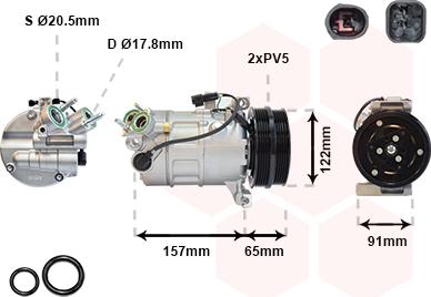 Van Wezel 5901K700 - Компрессор кондиционера autodnr.net