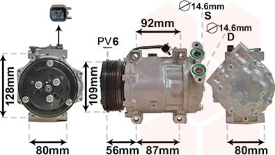 Van Wezel 5901K704 - Компрессор кондиционера avtokuzovplus.com.ua