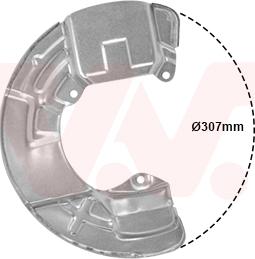 Van Wezel 5920371 - Відбивач, диск гальмівного механізму autocars.com.ua