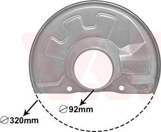 Van Wezel 5940371 - Відбивач, диск гальмівного механізму autocars.com.ua