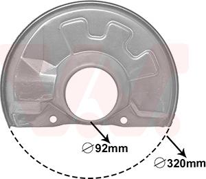 Van Wezel 5940372 - Відбивач, диск гальмівного механізму autocars.com.ua
