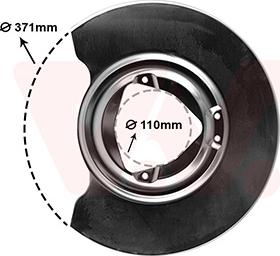 Van Wezel 6904371 - Відбивач, диск гальмівного механізму autocars.com.ua