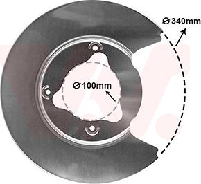 Van Wezel 6904374 - Відбивач, диск гальмівного механізму autocars.com.ua