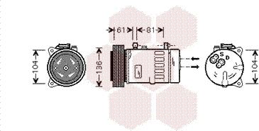 Van Wezel 7300K005 - Компрессор кондиционера avtokuzovplus.com.ua